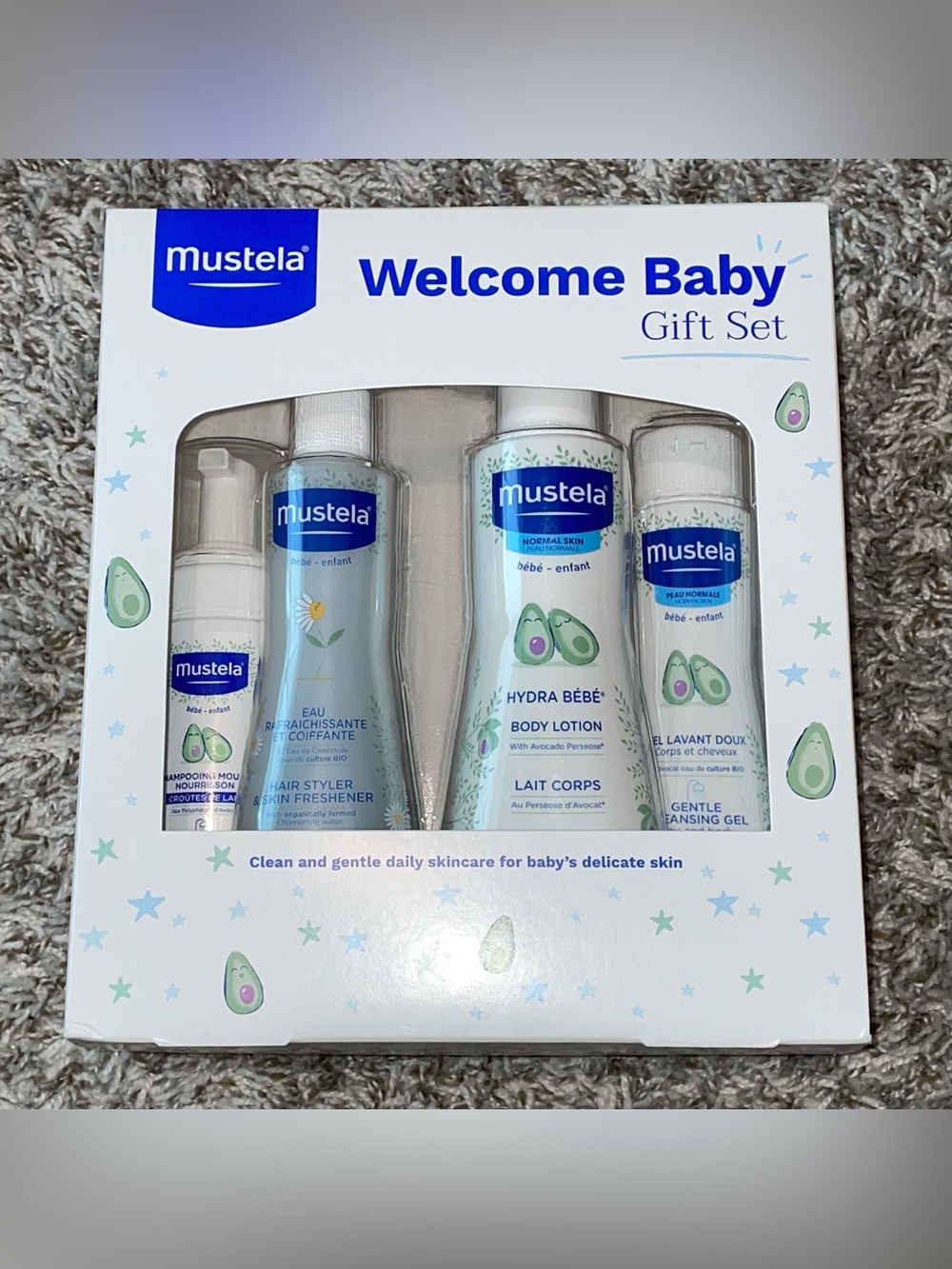 MUSTELA Welcome Baby Gift Set For Clean Gentle Delicate Hair & Skin Care